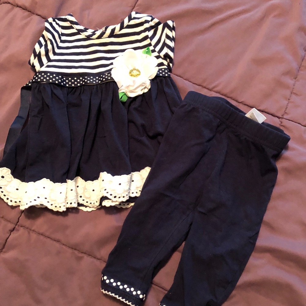 Baby girl shirt and pants set